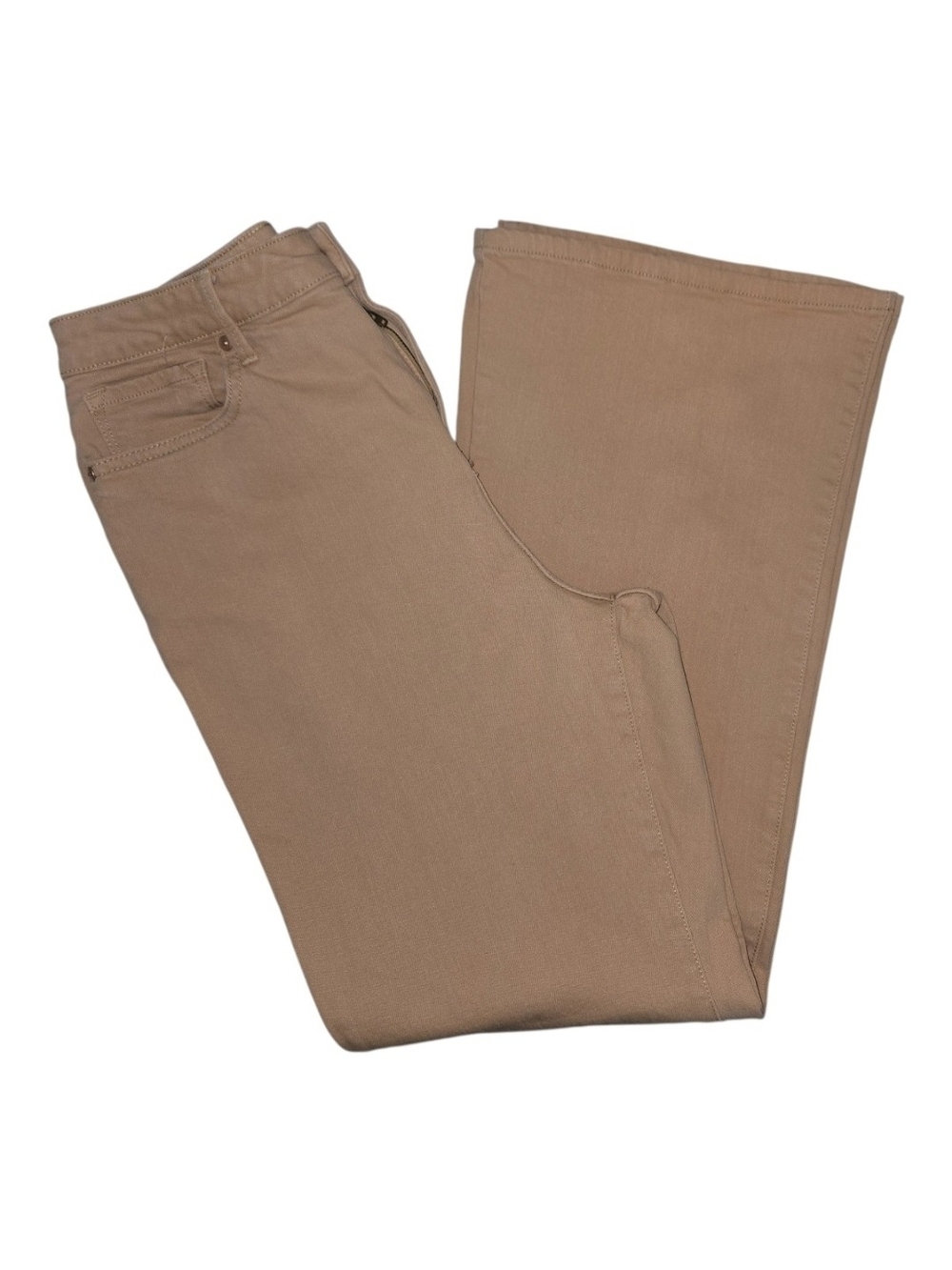 LC Lauren Conrad Camel Color Cotton Blend Pants High Rise Flare